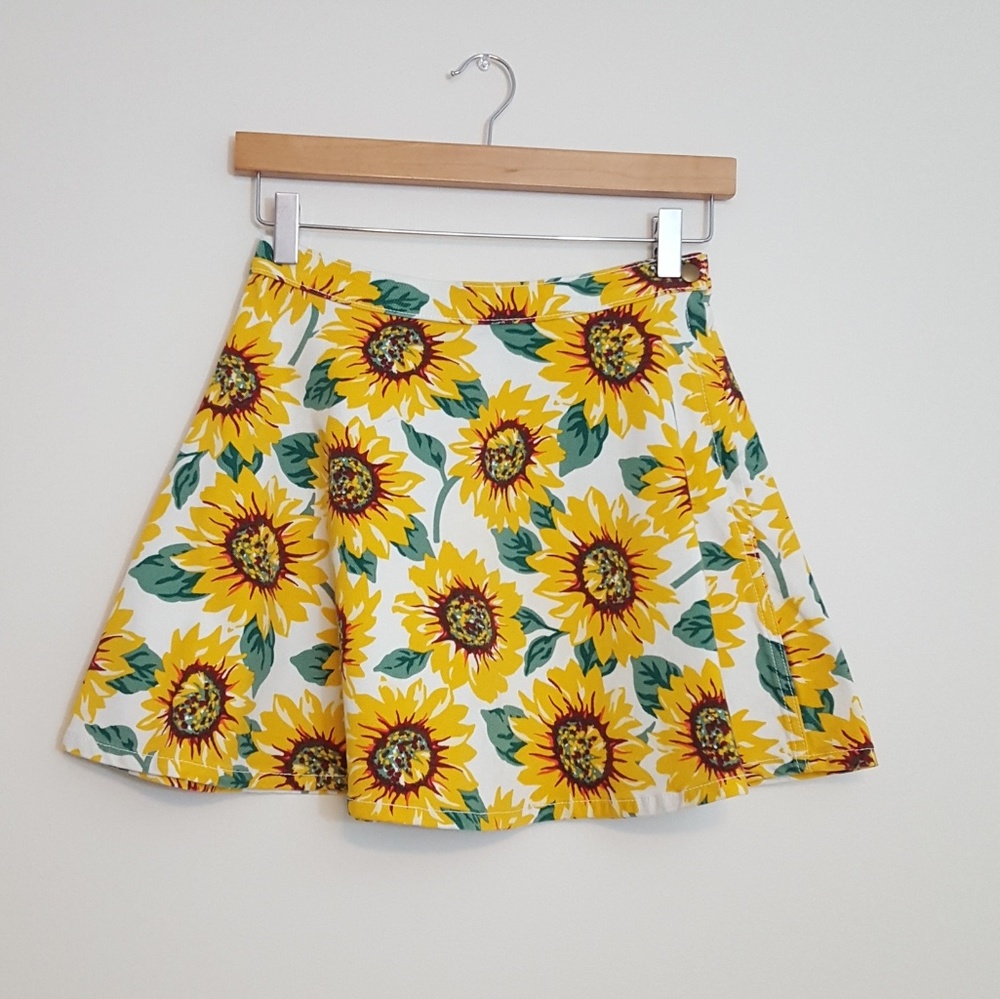 American Apparel Sunflower Print Circle Skirt
